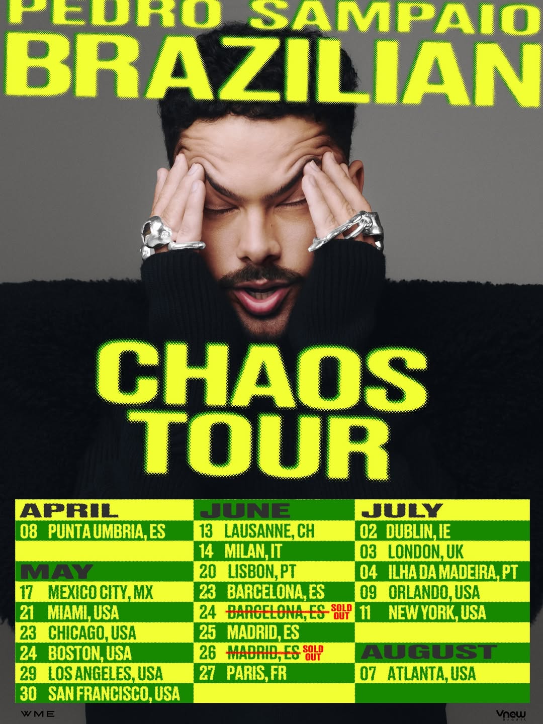 Pedro Sampaio Brazilian Chaos Tour Poster 2026